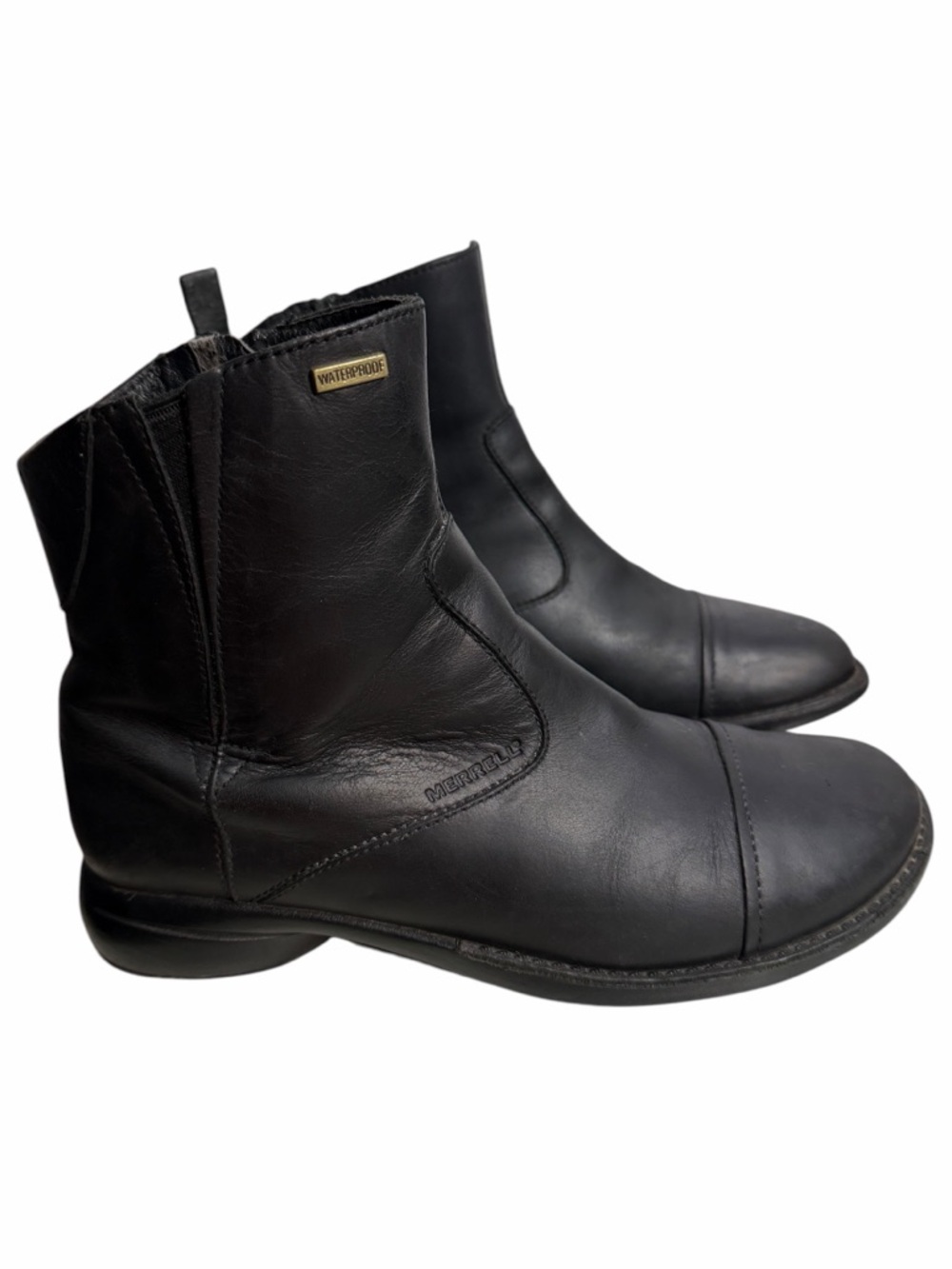 Merrell Tetra Pitch Women’s Black Waterproof Leather Ankle Booties - Size 7